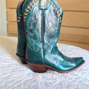 teal justin boots